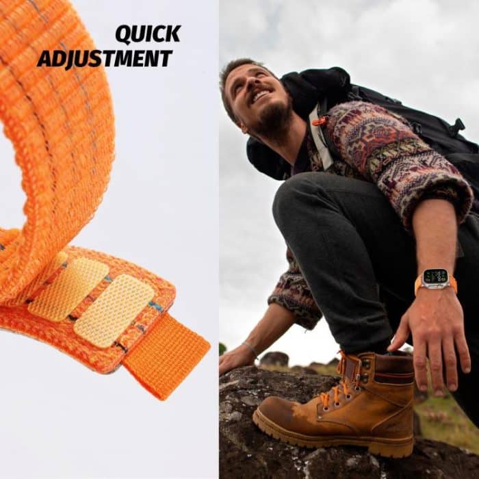 Kalebol  Dual-section Sports Nylon Loop Watch Band, For Apple Watch 46mm / 49mm / 45mm / 44mm, For Apple Watch 42mm / 41mm / 40mm / 38mm – Bild 5