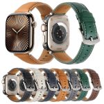 Kalebol Plain Genuine Leather Watch Band, For Apple Watch 46mm / 49mm / 45mm / 44mm, For Apple Watch 42mm / 41mm / 40mm / 38mm – Bild 2