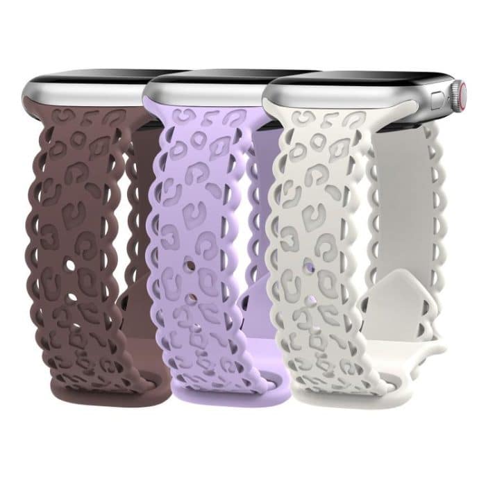 Lace Laser Engraved Leopard Silicone Watch Band – Bild 4