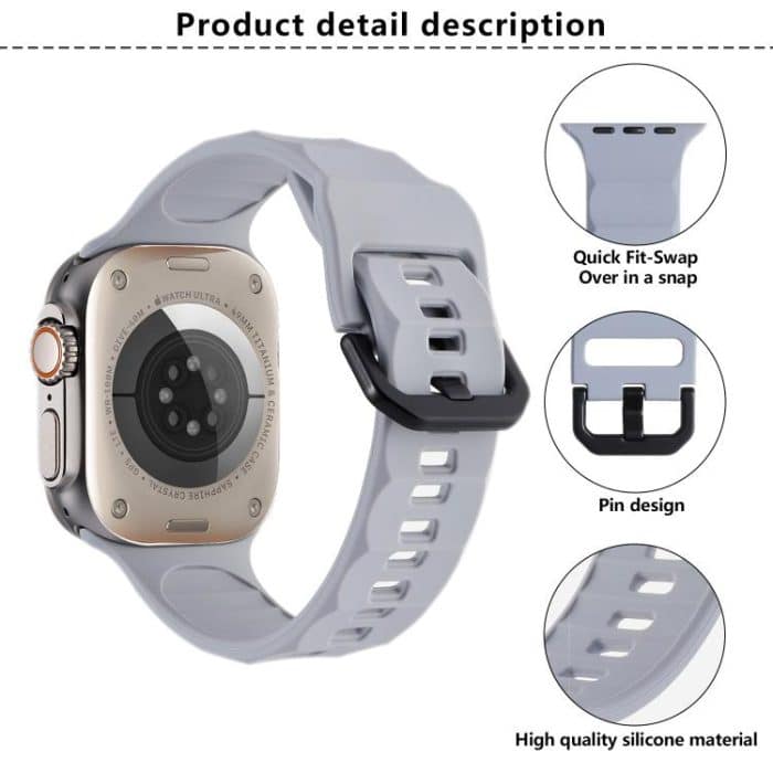 Kalebol Ripple Sports Silicone Strap, For Apple Watch 46mm / 49mm / 45mm / 44mm, For Apple Watch 42mm / 41mm / 40mm / 38mm – Bild 3