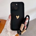 Solid Color 3D Love TPU Phone Case with Lanyard, For iPhone 12, For iPhone 12 Pro Max, For iPhone 12 Pro, For iPhone 11 Pro Max, For iPhone 11, For iPhone 11 Pro