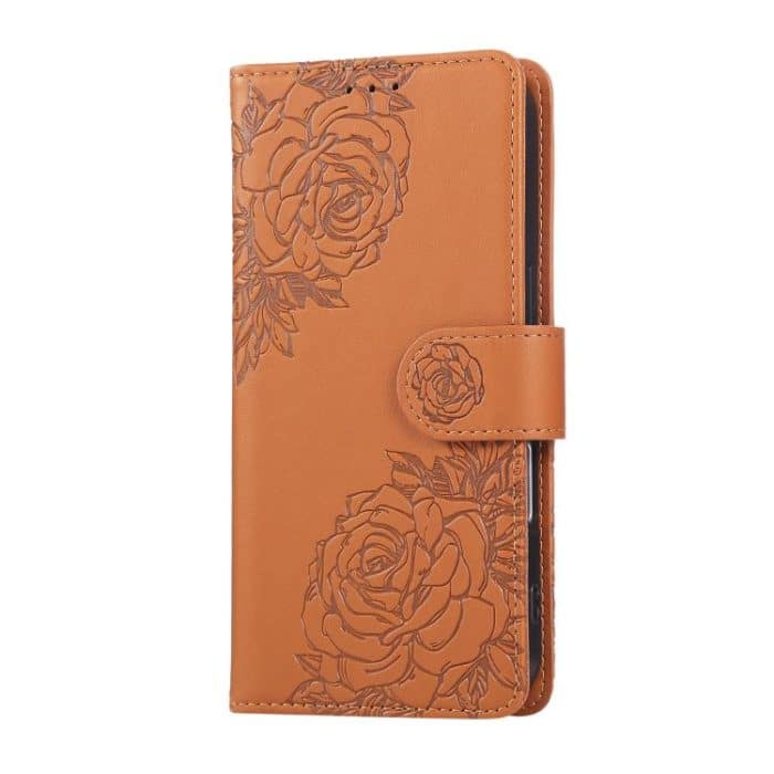 Rose Flower Embossed 3-Card Slots Leather Phone Case, For iPhone 16, For iPhone 15 Pro Max, For iPhone 15 Pro, For iPhone 15 Plus / 14 Plus – Bild 2