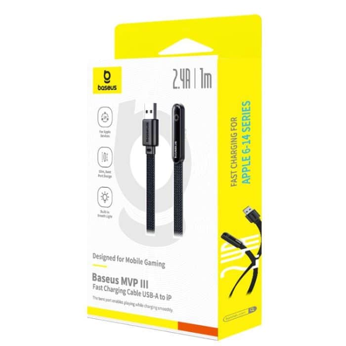 Baseus MVP Series 3 2.4A USB to 8 Pin Fast Charging Data Cable – Bild 4