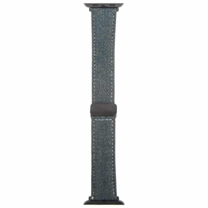 Folding Magnetic Buckle Denim Leather Watch Band – Bild 6