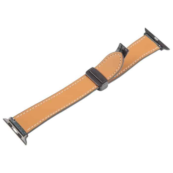 Folding Magnetic Buckle Denim Leather Watch Band – Bild 7