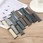 Folding Magnetic Buckle Denim Leather Watch Band – Bild 3