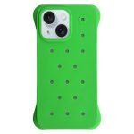Solid Color Holes Heat Dissipation PC Shockproof Phone Case, For iPhone 13