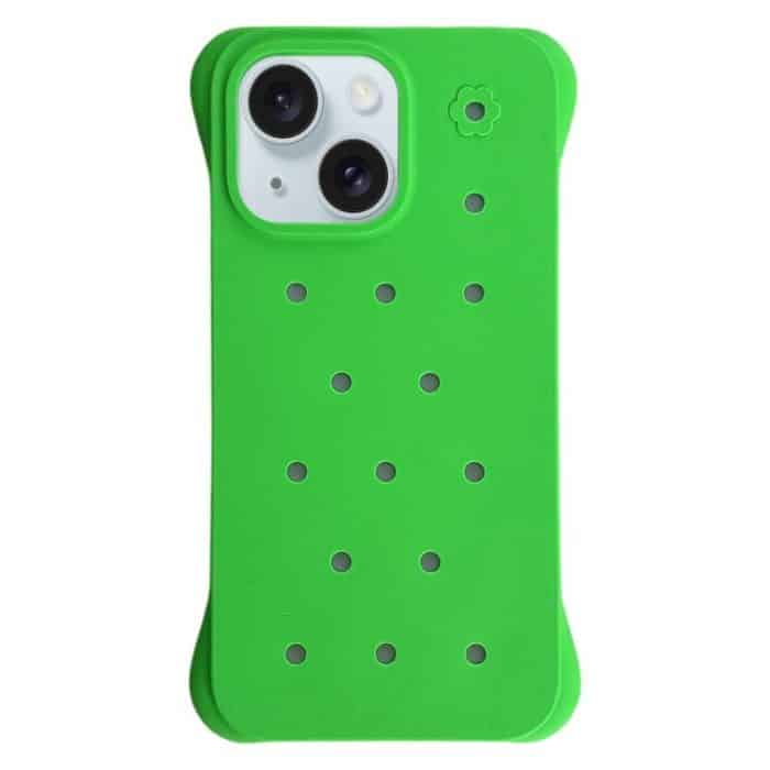 Solid Color Holes Heat Dissipation PC Shockproof Phone Case, For iPhone 13 – Bild 1