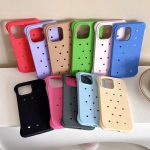 Solid Color Holes Heat Dissipation PC Shockproof Phone Case, For iPhone 13 – Bild 2
