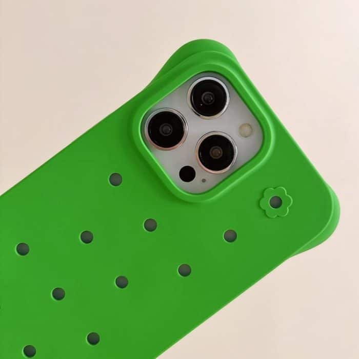 Solid Color Holes Heat Dissipation PC Shockproof Phone Case, For iPhone 13 – Bild 4