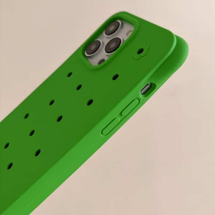 Solid Color Holes Heat Dissipation PC Shockproof Phone Case, For iPhone 13 – Bild 5