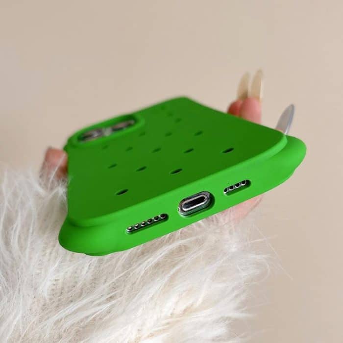 Solid Color Holes Heat Dissipation PC Shockproof Phone Case, For iPhone 13 – Bild 6