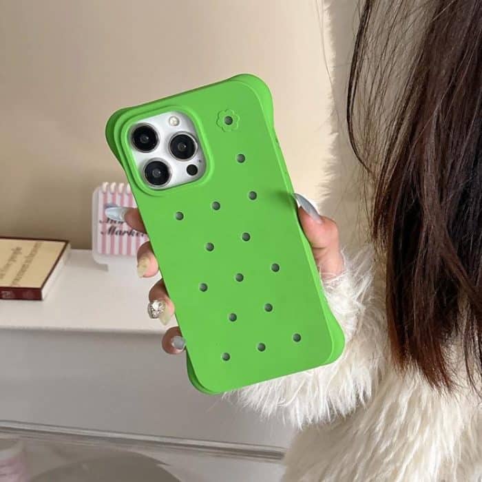 Solid Color Holes Heat Dissipation PC Shockproof Phone Case, For iPhone 13 – Bild 7