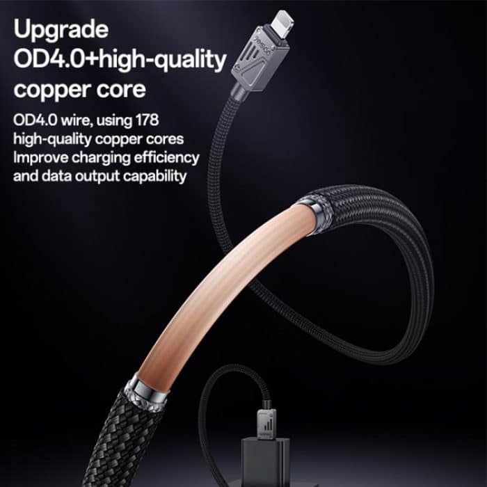 Yesido CA135L 12W 2.4A USB to 8 Pin Zinc Alloy Data Cable – Bild 7