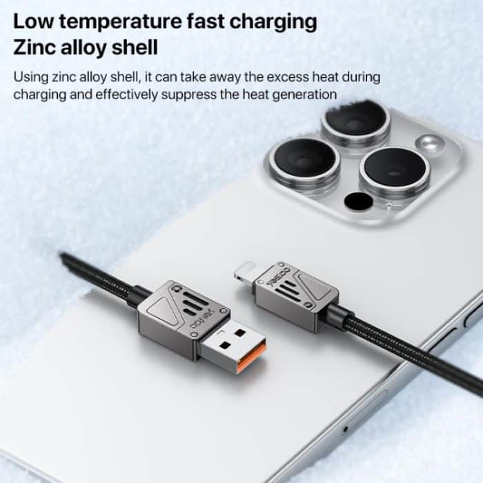 Yesido CA135L 12W 2.4A USB to 8 Pin Zinc Alloy Data Cable – Bild 8