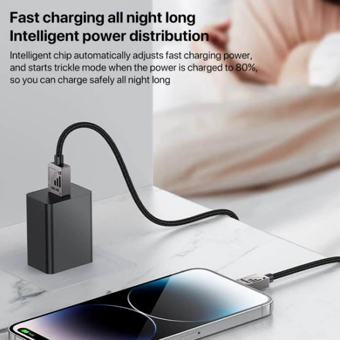 Yesido CA135L 12W 2.4A USB to 8 Pin Zinc Alloy Data Cable – Bild 9