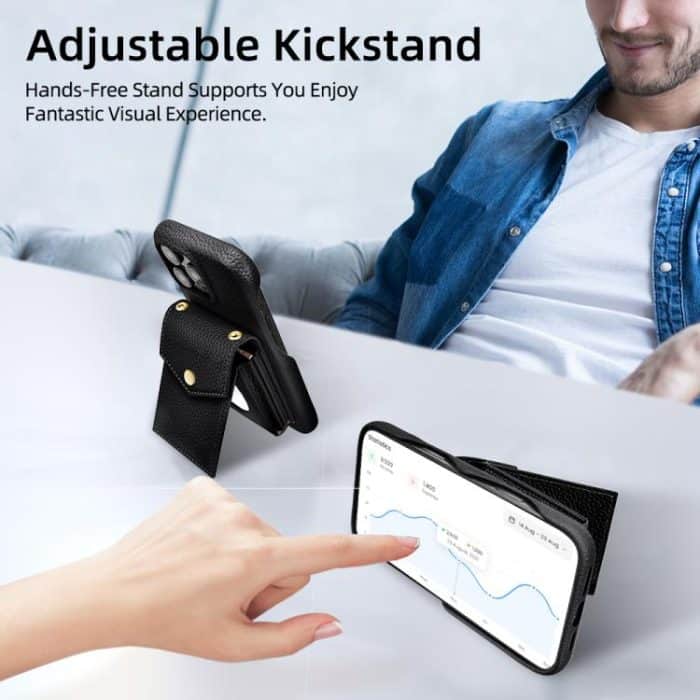 Litchi Texture Vertical Card Bag Holder Phone Case with Long Lanyard, For iPhone 13 Pro Max, For iPhone 13 Pro, For iPhone 12 / 12 Pro, For iPhone 12 Pro Max – Bild 4