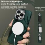 Camouflage Leather Metal Frame MagSafe PC Phone Case, For iPhone 12 Pro Max – Bild 4
