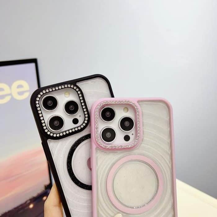 Transparent Glitter Starry Sky Top Diamond Frosted MagSafe Phone Case, For iPhone 14 Pro Max, For iPhone 13 Pro Max, For iPhone 13 Pro, For iPhone 13 – Bild 3