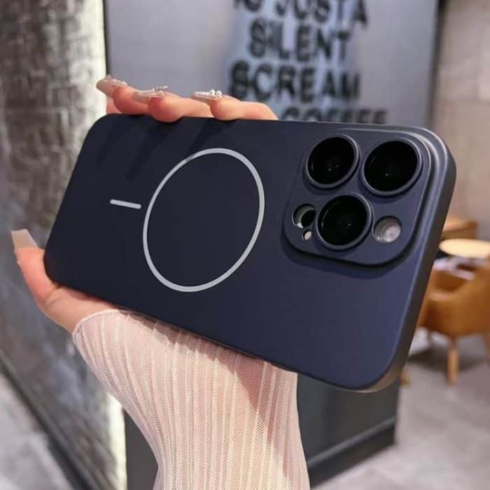 Matte Frosted Fine Circle MagSafe Lens Protection Phone Case, For iPhone 11 – Bild 1