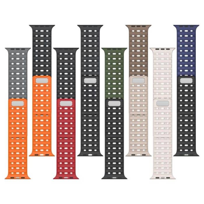 Two-Tone Breathable Magnetic Silicone Watch Band – Bild 4