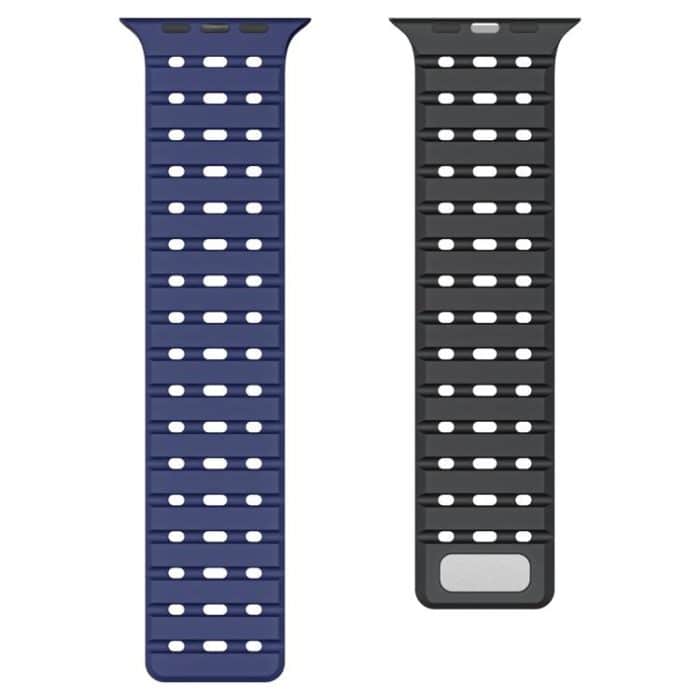 Two-Tone Breathable Magnetic Silicone Watch Band, For Apple Watch 46mm / 49mm / 45mm / 44mm, For Apple Watch 42mm / 41mm / 40mm / 38mm – Bild 5