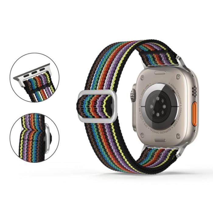 Breathable Nylon Fish Line Weaving Watch Band, For Apple Watch 46mm / 49mm / 45mm / 44mm, For Apple Watch 42mm / 41mm / 40mm / 38mm – Bild 3