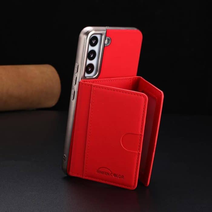 Solid Color Horizontal Magnetic Card Bag RFID MagSafe Phone Case – Bild 5