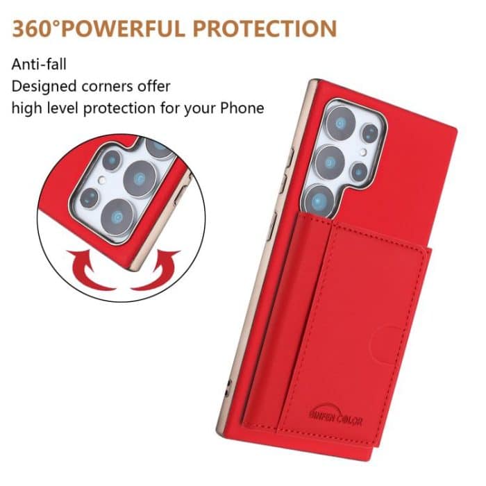 Solid Color Horizontal Magnetic Card Bag RFID MagSafe Phone Case – Bild 3