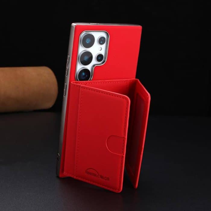 Solid Color Horizontal Magnetic Card Bag RFID MagSafe Phone Case – Bild 5