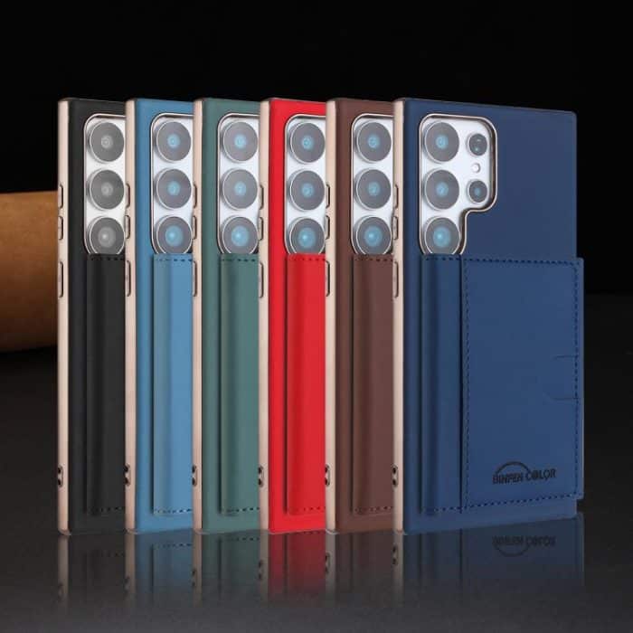 Solid Color Horizontal Magnetic Card Bag RFID MagSafe Phone Case – Bild 7