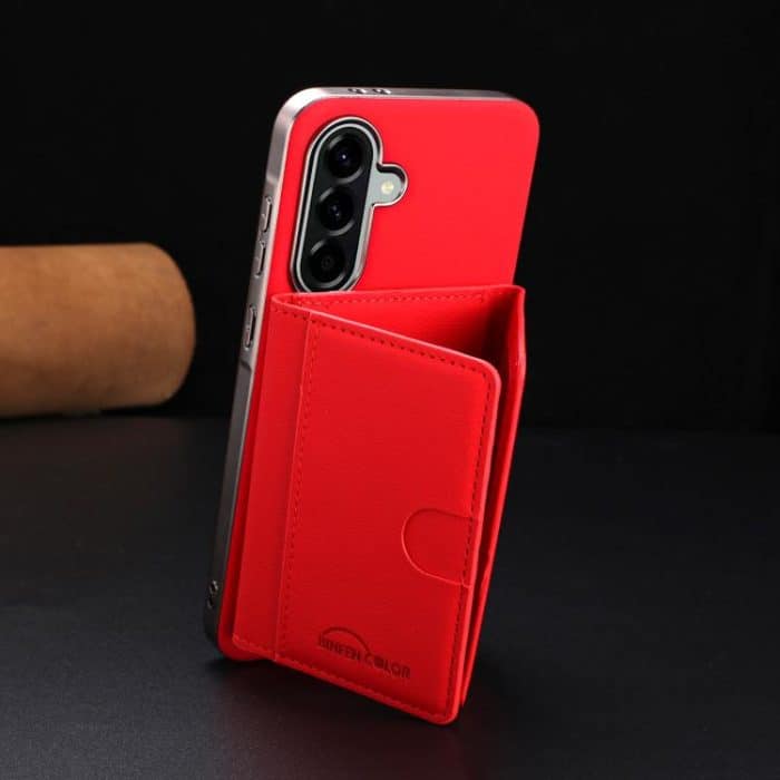 Solid Color Horizontal Magnetic Card Bag RFID MagSafe Phone Case – Bild 5