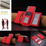Solid Color Horizontal Magnetic Card Bag RFID MagSafe Phone Case – Bild 6