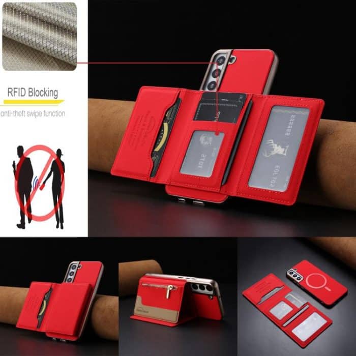 Zipper Horizontal Magnetic Card Bag RFID MagSafe Phone Case – Bild 7