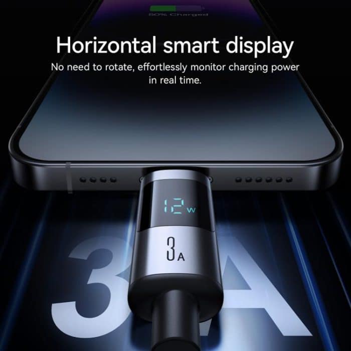 JOYROOM S-A16 Pro Prism Series 3A Digital Display USB to 8 Pin Fast Charging Data Cable, Length: 1.2m – Bild 4