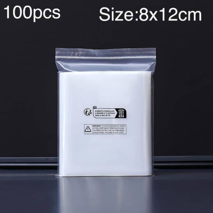 100pcs Double Layer Environmental Label Warning Printed Ziplock Bag, 12 x 18cm 8 Wire, 12 x 18cm 10 Wire, 12 x 18cm 12 Wire, 12 x 25cm 10 Wire, 12 x 35cm 10 Wire, 13 x 19cm 8 Wire, 13 x 19cm 10 Wire, 13 x 19cm 12 Wire, 15 x 16cm 8 Wire, 15 x 16cm 12 Wi... – Bild 1