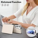 Crossbody Dual-buckle Wallet RFID Back Leather Phone Case – Bild 7