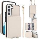 Crossbody Dual-buckle Wallet RFID Back Leather Phone Case
