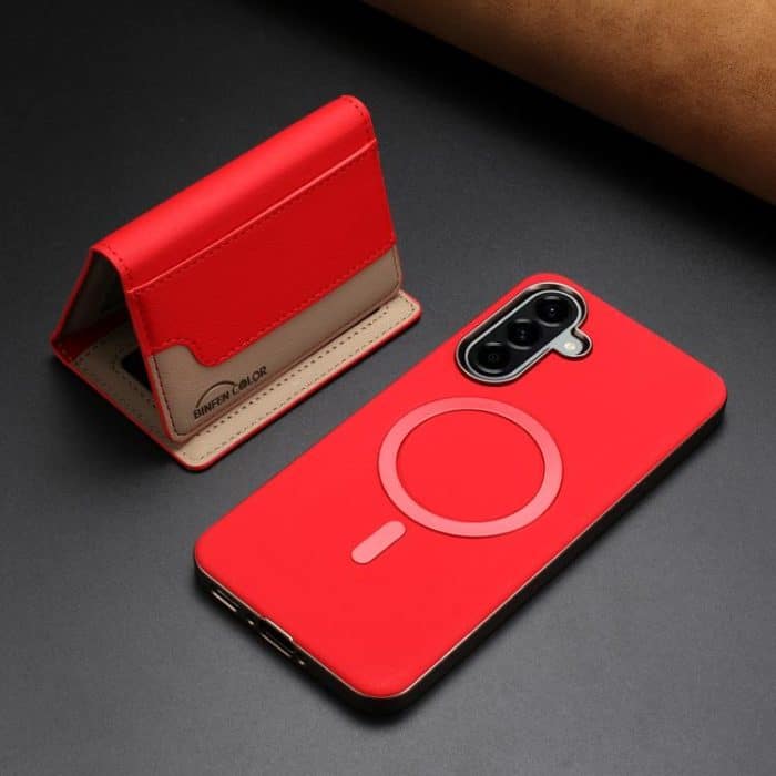 Colour Matching Horizontal Magnetic Card Bag RFID MagSafe Phone Case – Bild 5