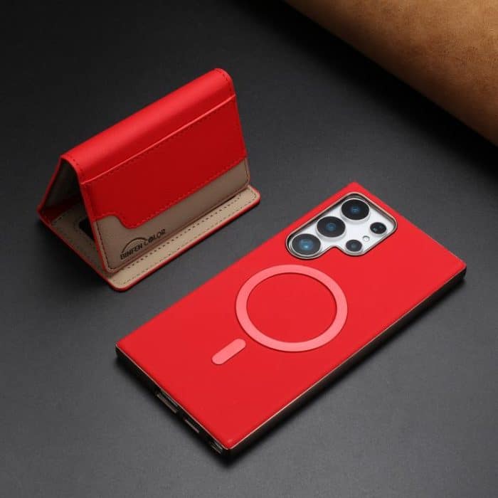 Colour Matching Horizontal Magnetic Card Bag RFID MagSafe Phone Case – Bild 5