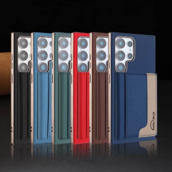 Colour Matching Horizontal Magnetic Card Bag RFID MagSafe Phone Case – Bild 8