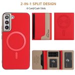 Colour Matching Horizontal Magnetic Card Bag RFID MagSafe Phone Case – Bild 4