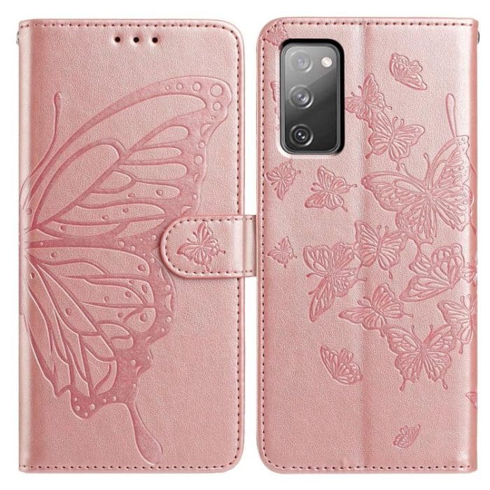 Butterfly Flutter Pattern Embossed Leather Phone Case – Bild 1