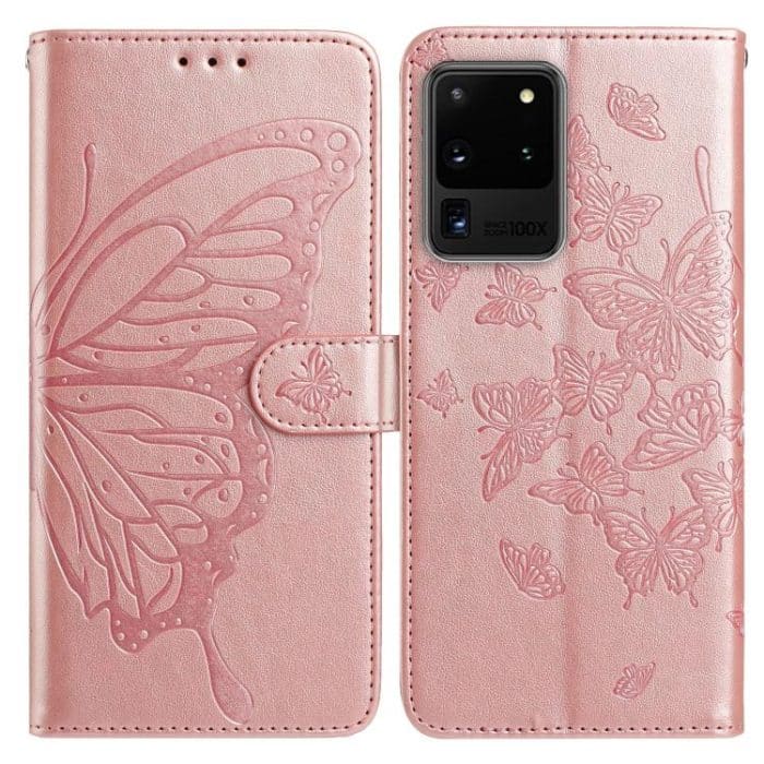 Butterfly Flutter Pattern Embossed Leather Phone Case – Bild 1