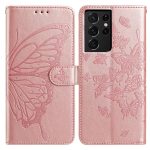 Butterfly Flutter Pattern Embossed Leather Phone Case