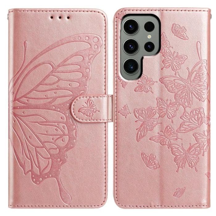 Butterfly Flutter Pattern Embossed Leather Phone Case – Bild 1