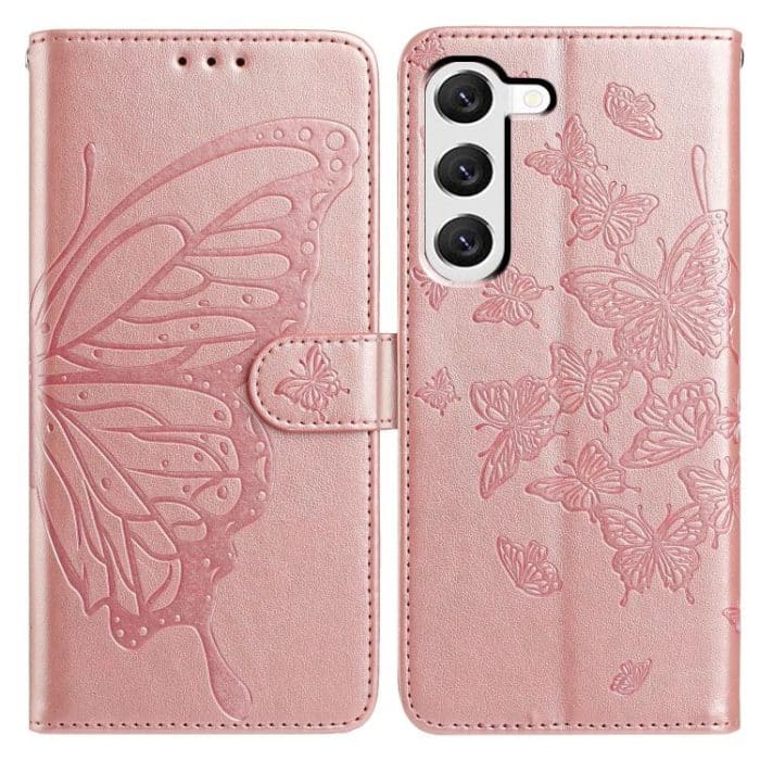 Butterfly Flutter Pattern Embossed Leather Phone Case – Bild 1