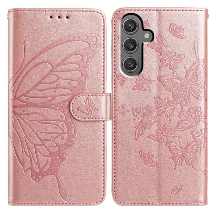 Butterfly Flutter Pattern Embossed Leather Phone Case – Bild 1