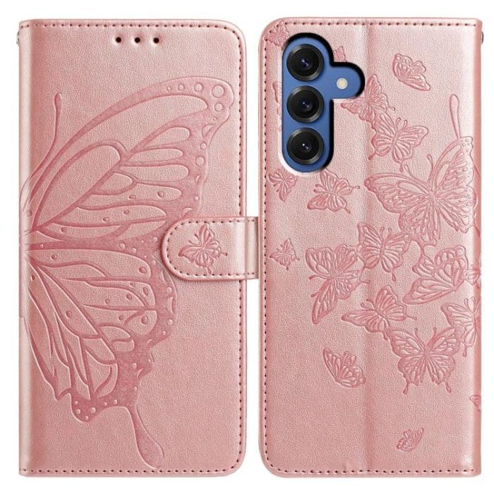 Butterfly Flutter Pattern Embossed Leather Phone Case – Bild 1