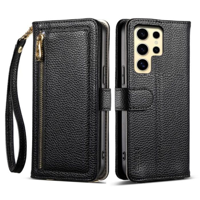 ESEBLE E11 Colorful Litchi Pattern Zipper Wallet Leather Phone Case – Bild 1